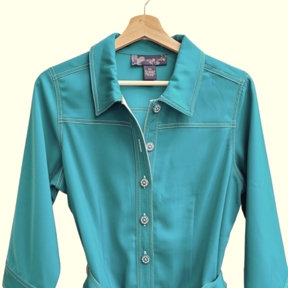 Susan Graver Light Jacket Blazer with Reversible Belt, Size Small - Picture 2 of 9